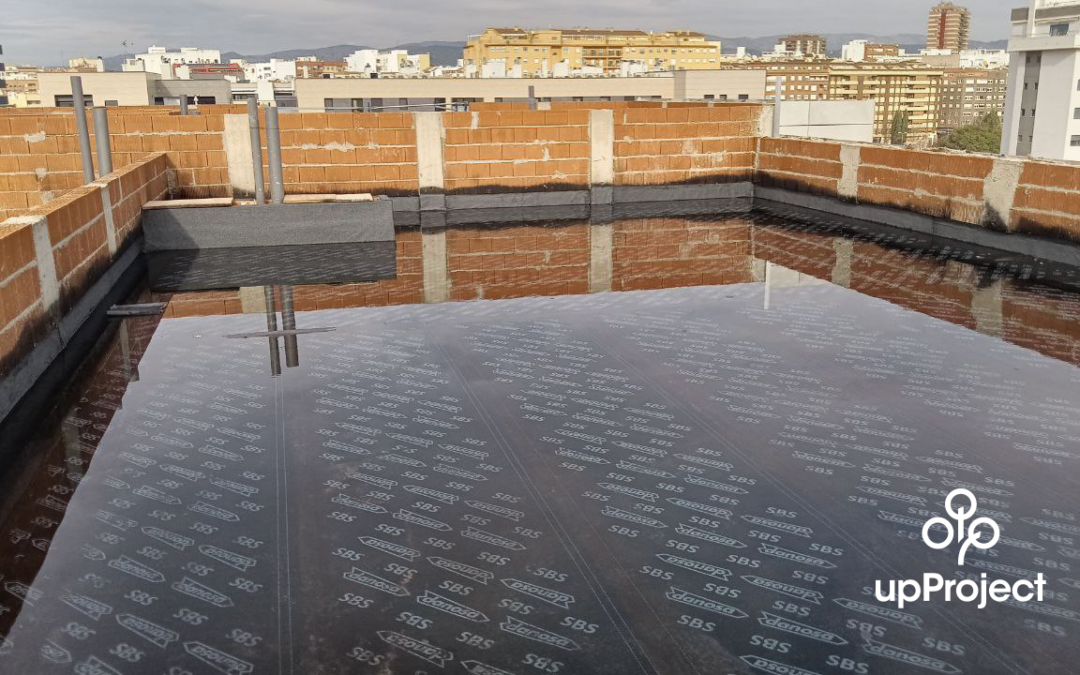 La prueba de agua en la construcción de un edificio