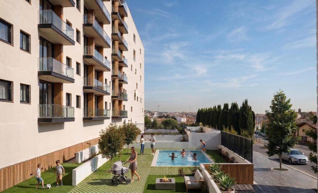 Obra nueva con piscina